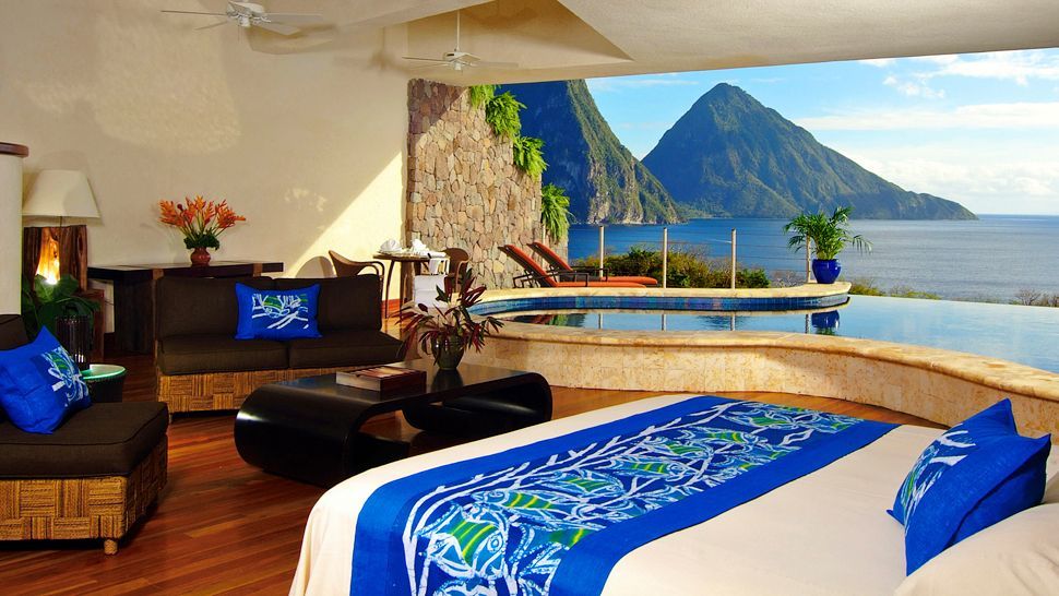 El Espectacular Resort 5 Estrellas Jade Mountain En Santa Lucía