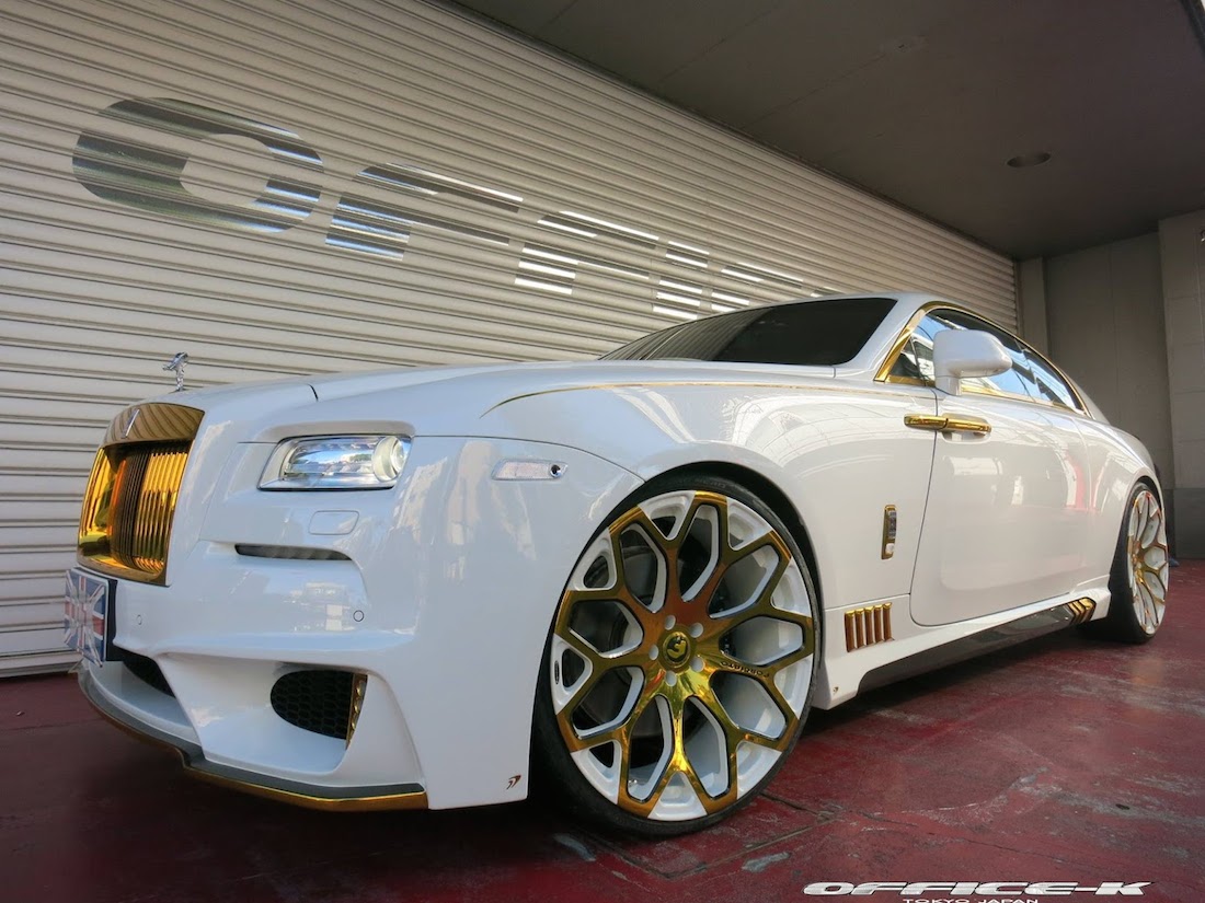 Rolls-Royce Wraith en blanco y ORO modificado Office-K