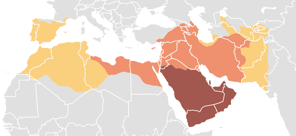 Mapa del Califato Rashidun