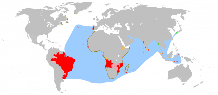 Mapa del Imperio Portugués