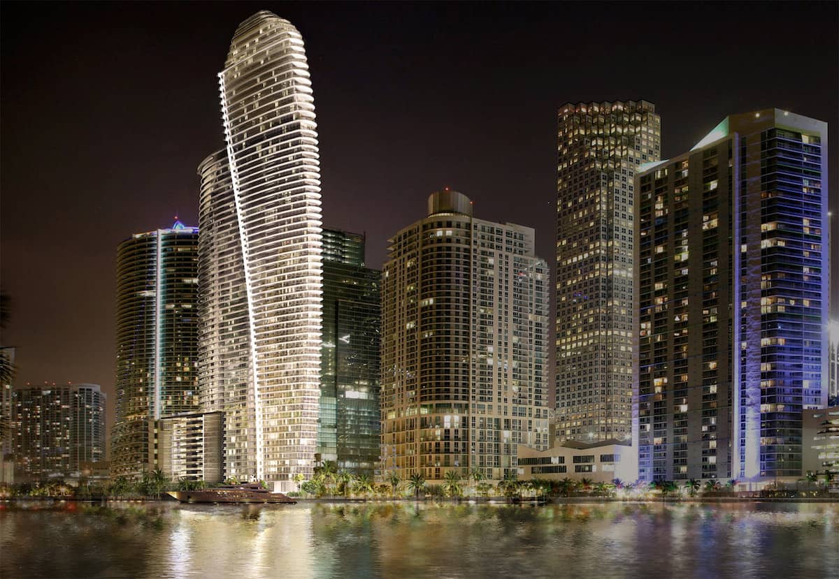 Miami recibirá lujosa torre "Aston Martin" de 66 pisos, con sus residencias empezando por encima de los $1.000 por pie cuadrado