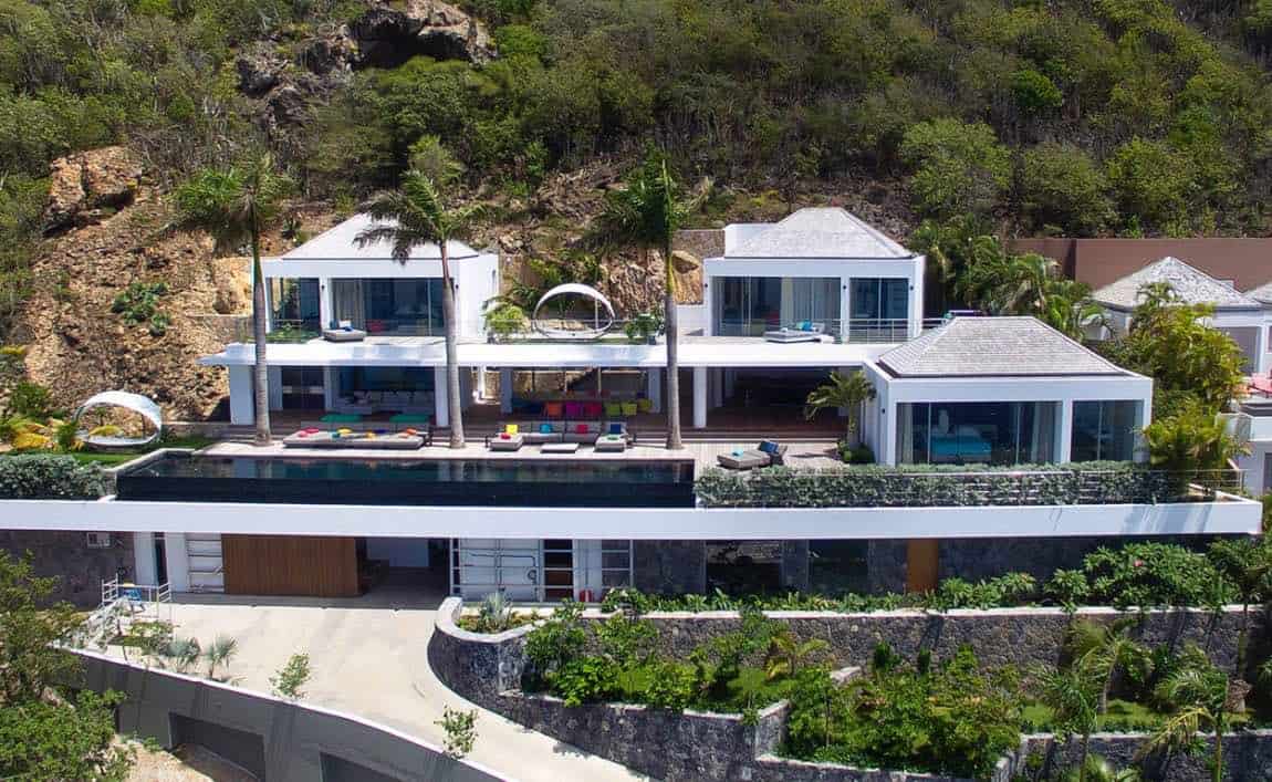 Hermosa villa Utopic en Corossol Beach, Saint Barth por Erea & Architectonik