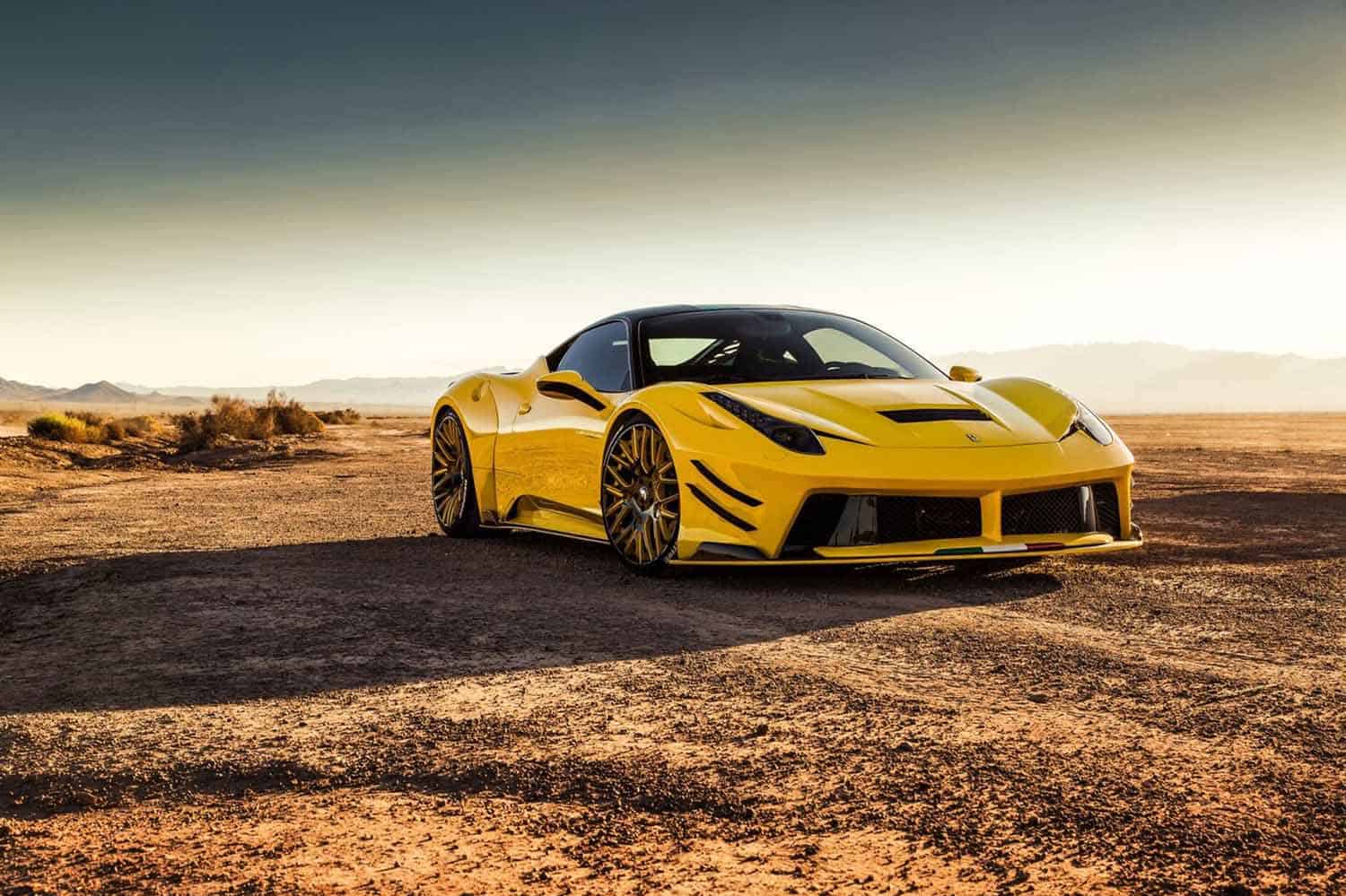 Creative Bespoke & PRIOR-DESIGN presentarón este monstruoso Ferrari 458 Italia Yellow Edition
