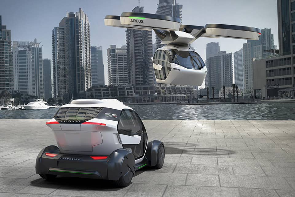 Airbus & Italdesign dan a conocer POP.UP, un concepto de coche volador modular autónomo para pasajeros