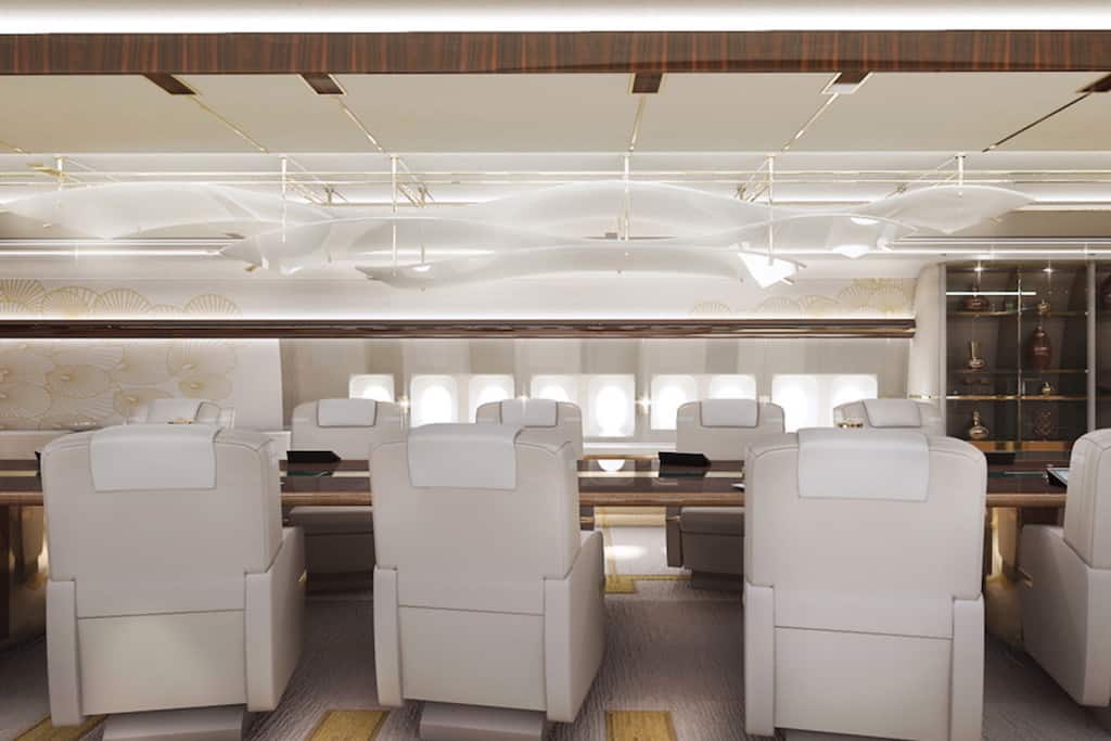 Greenpoint Technologies crea interior para un avión privado Boeing 747