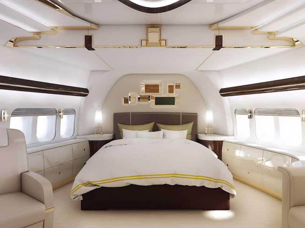 Greenpoint Technologies crea este ultra lujoso interior de $600 MILLONES para un avión privado Boeing 747