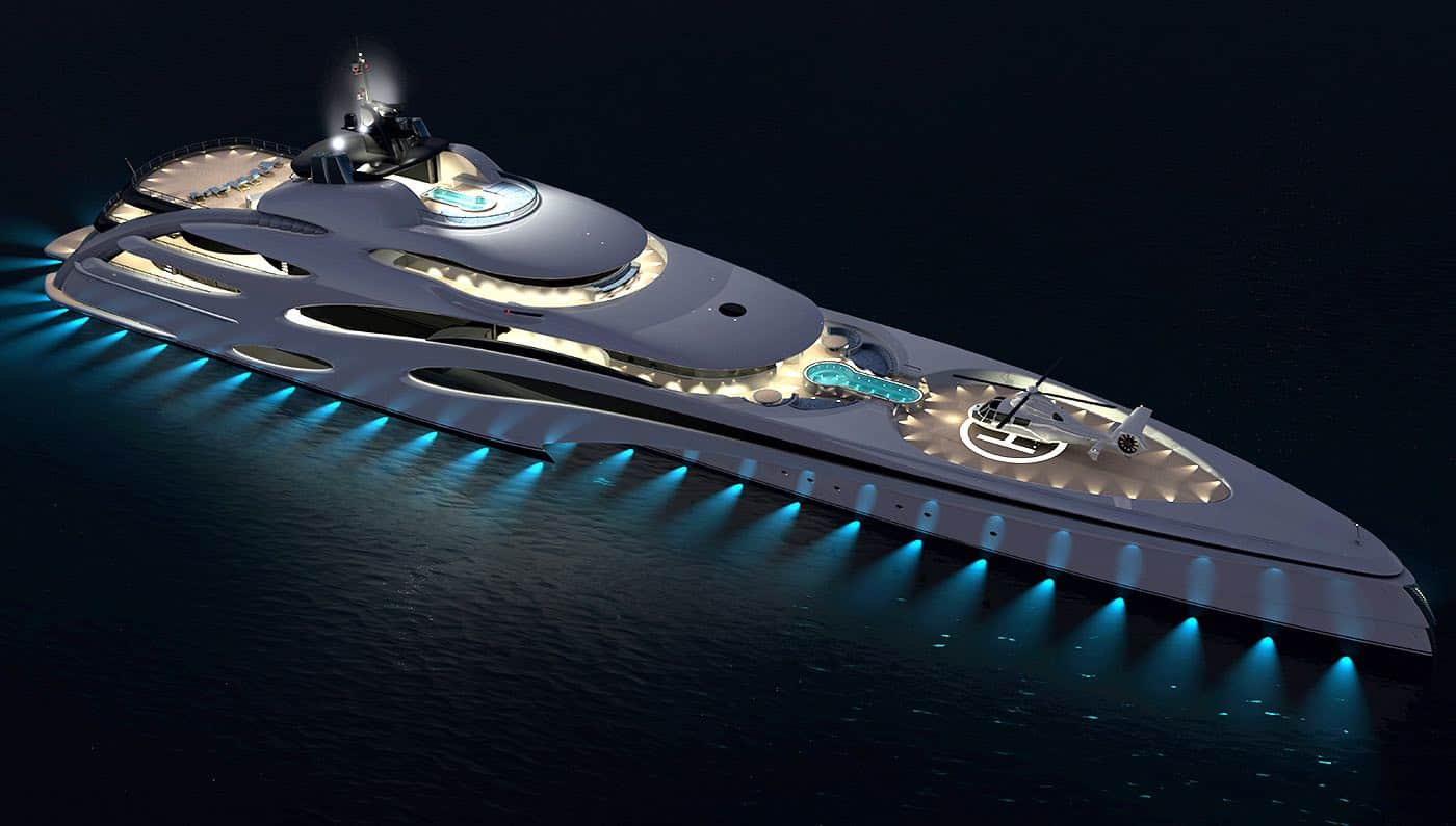 Otro mega increíble concepto Trimarán por Echo Yachts