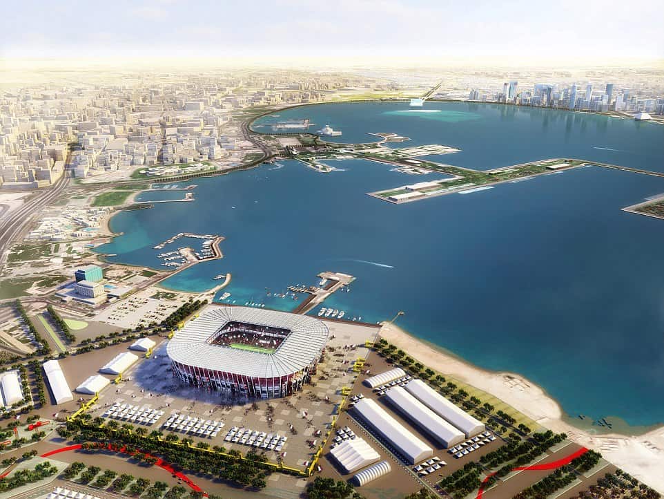 Impresionantes imágenes revelan el diseño del estadio Ras Abu Aboud para el Mundial de Qatar 2022