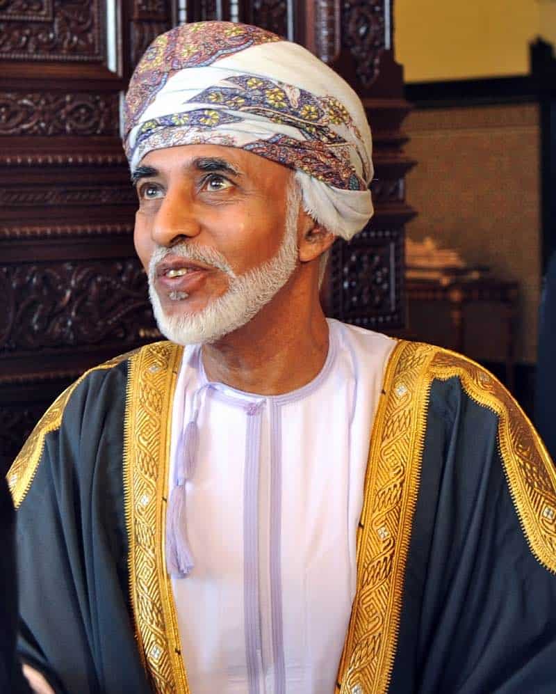 El sultán de Omán, Qabus bin Said al Said