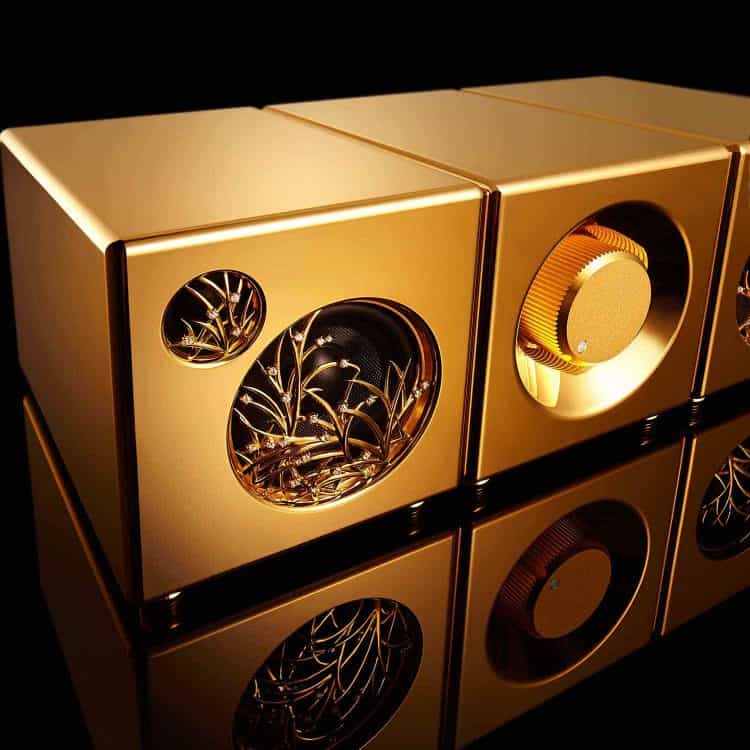 Los altavoces más lujosos y caros del mundo cuestan $5 millones y están hechos de oro macizo y diamantes