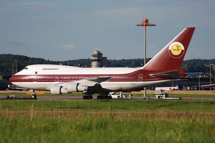 Boeing 747-8, avión privado de la familia real de Qatar