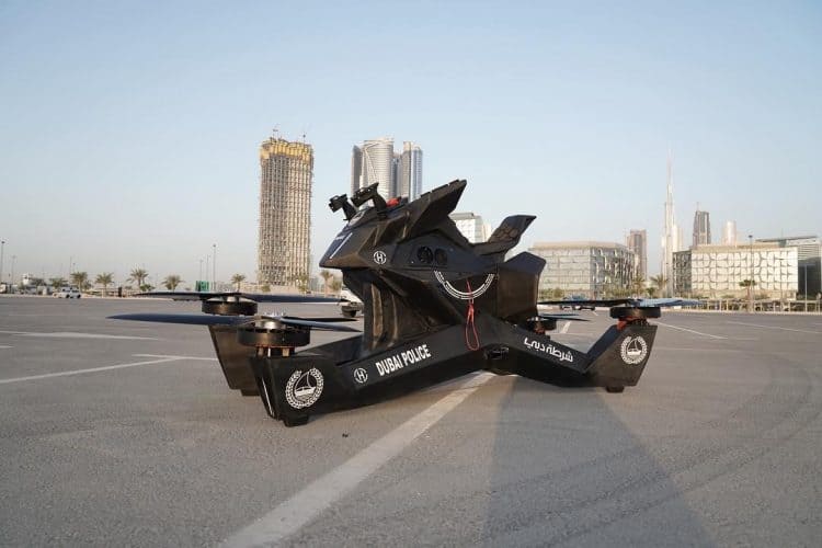 La policía de Dubai pronto será vista patrullando las calles en motocicletas voladoras como drones