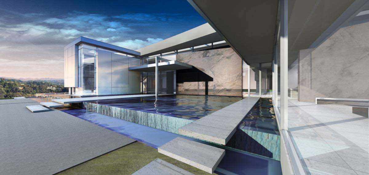Haga un mega Tour Virtual por esta espectacular mega mansión "A mitad de construcción" y de $500 MILLONES en Bel Air, California