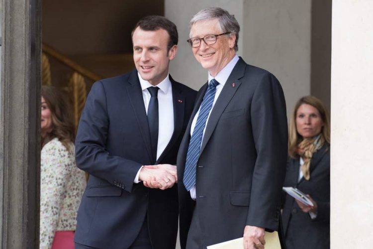 Bill Gates y Emmanuel Macron