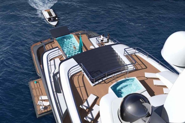 Turquoise Yachts presenta el concepto Quantum de 77 metros