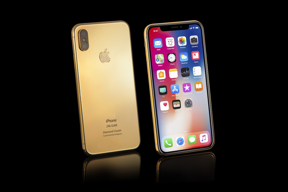 iPhone Xs Diamond Cluster (5.8″) – 24K Gold Edition