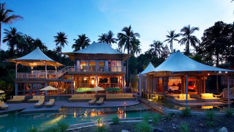 El resort Soneva Kiri está ubicado en una isla privada de Tailandia