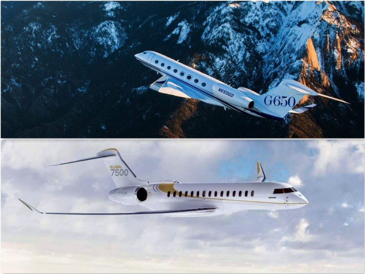 Bombardier Global 7500 vs Gulfstream G650: Batalla entre los mejores jet privados para conquistar los cielos