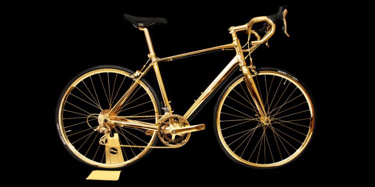 Está bicicleta chapada en oro de 24 quilates de Goldgenie, cuesta más que un Ferrari 488GTB