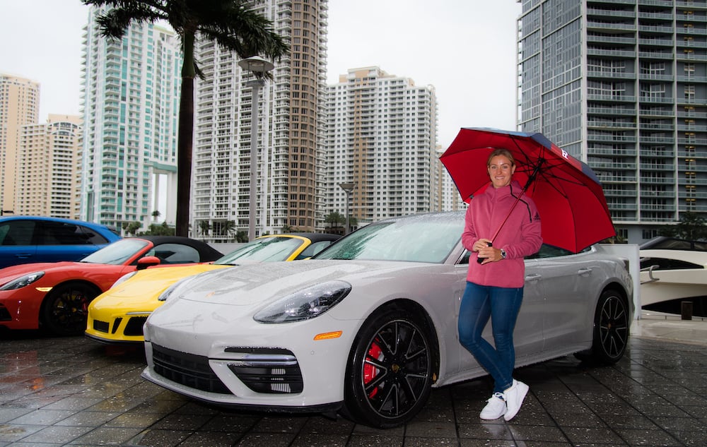 Angelique Kerber, la embajadora de Porsche habló antes de participar en el Miami Open de tenis