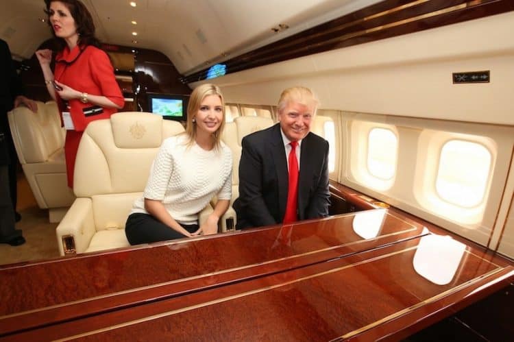 Entra al opulento avión privado donde viajaba el ahora presidente de Estados Unidos, Donald Trump
