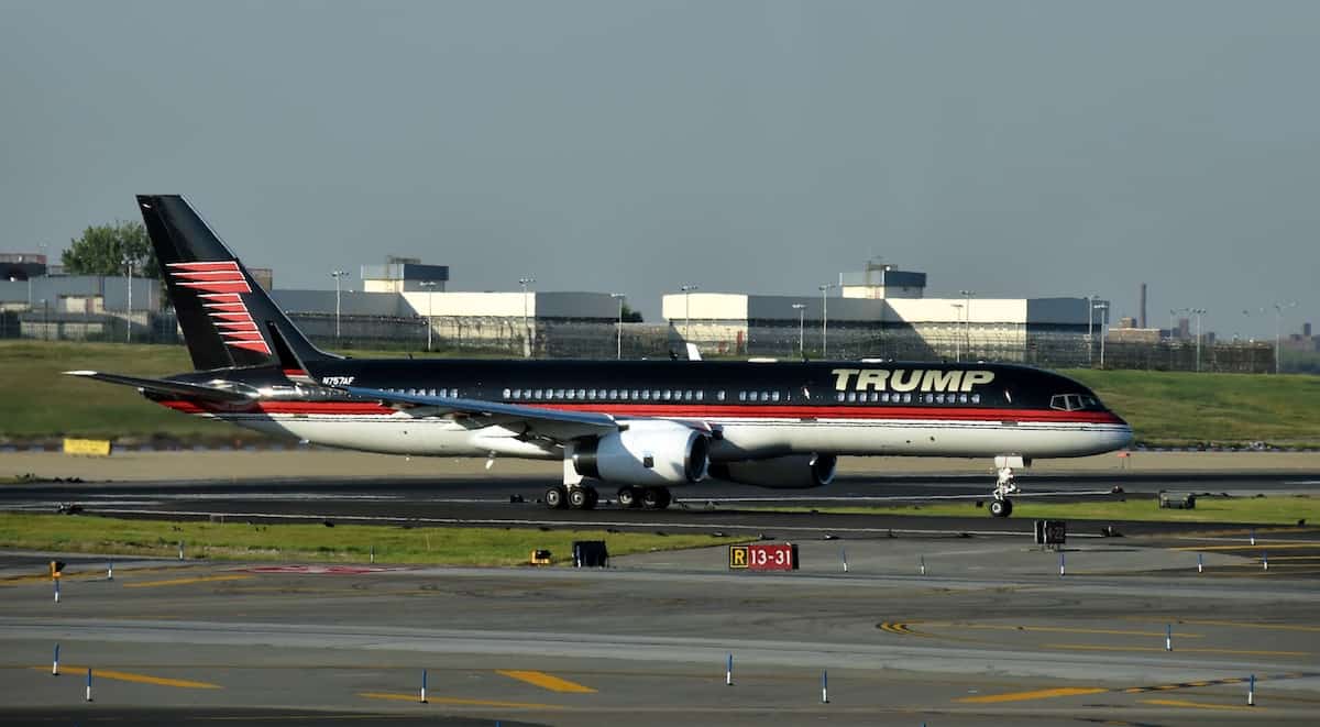 Entra al opulento avión privado donde viajaba el ahora presidente de Estados Unidos, Donald Trump