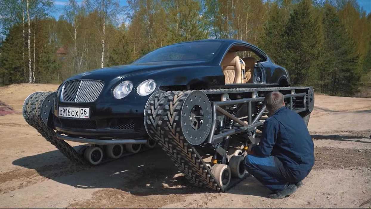 Bentley Continental GT modificado en el tanque de lujo