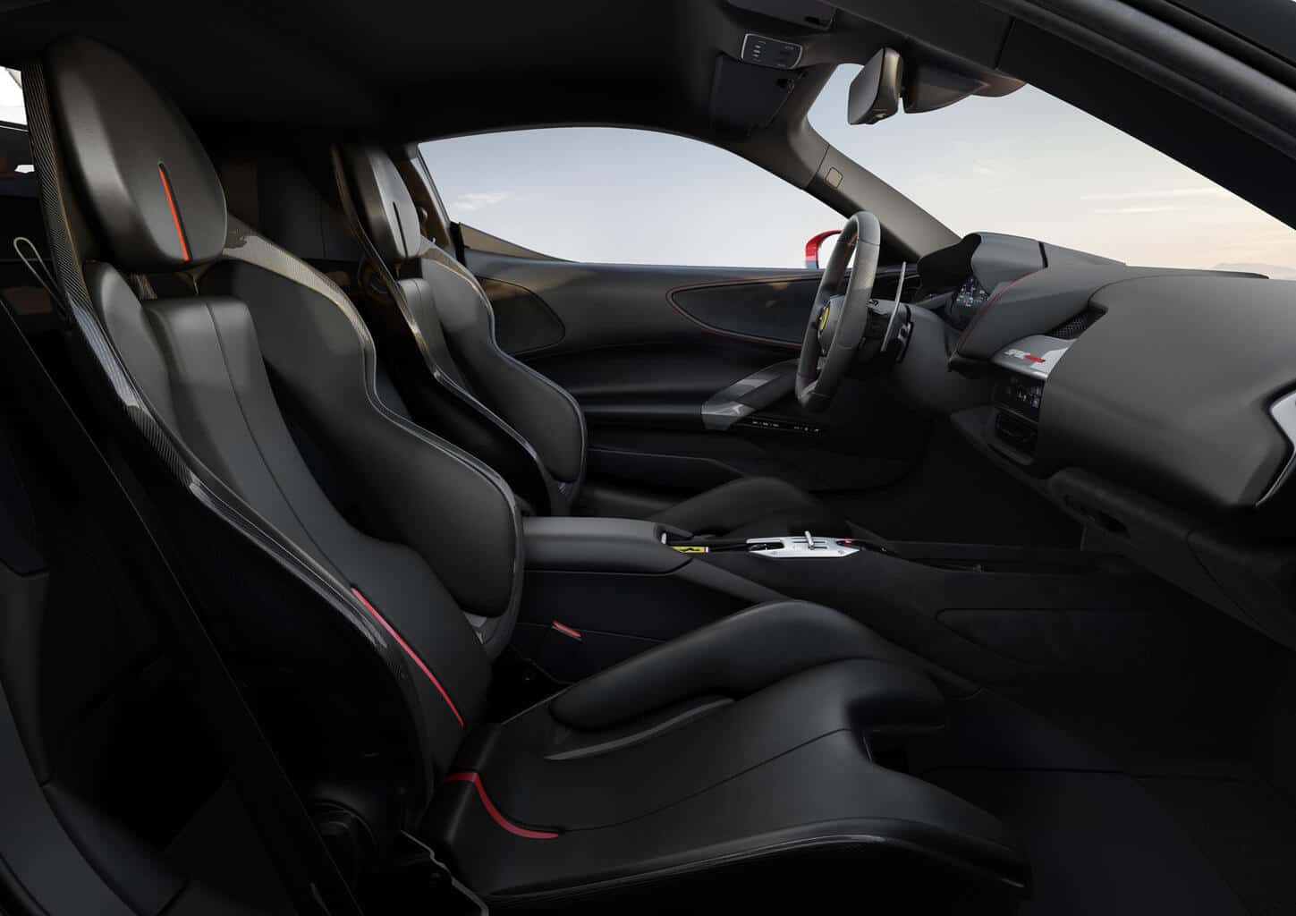 Interior del híbrido enchufable Ferrari SF90 Stradale