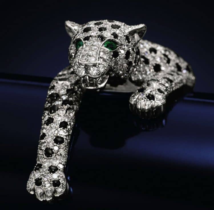 Antiguo brazalete Jaguar de diamante