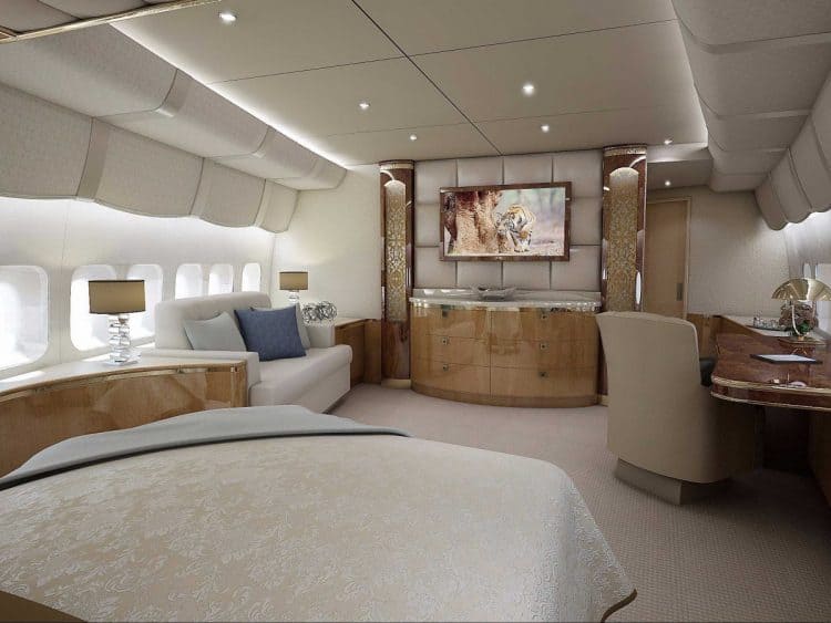 Avión privado Boeing 747-8 VIP fue personalizado por Greenpoint Technologies