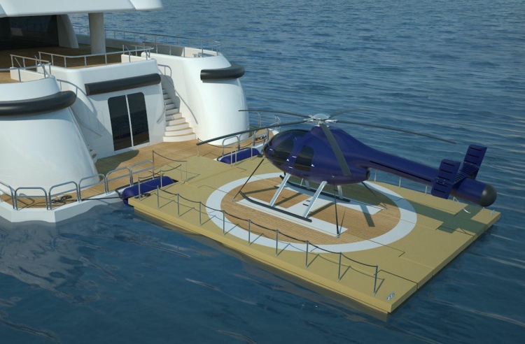 Recreational Island: Una innovadora plataforma flotante para súperyates