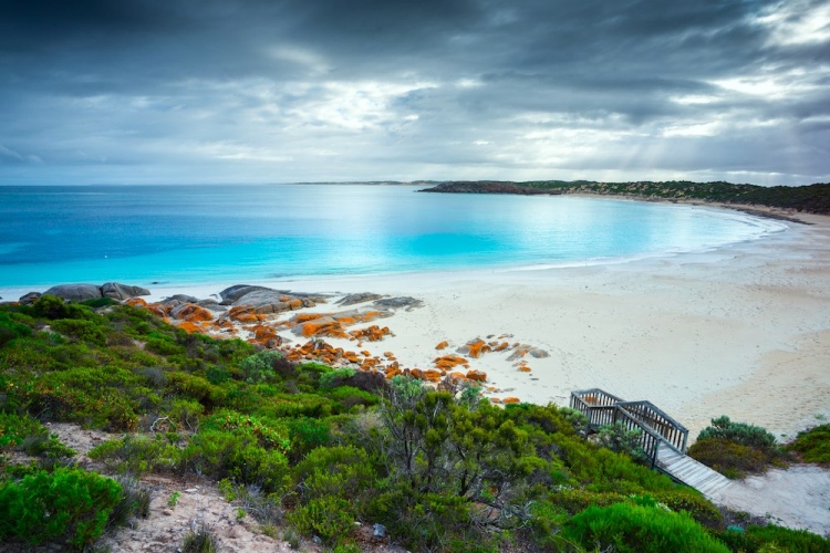 Dolphin Bay en el sur de Australia