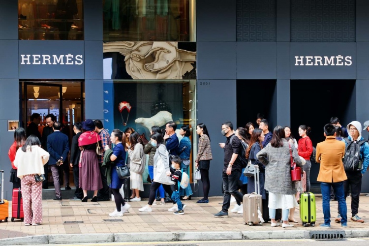 Tienda Hermès en Canton Road, Hong Kong.