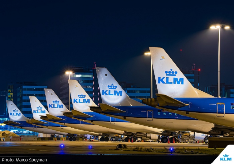 KLM: Así es como están estacionados nuestros aviones