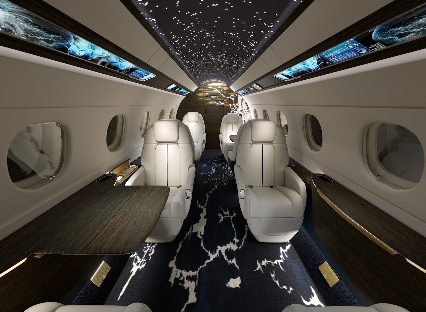 Embraer presenta un nuevo concepto de diseño de interiores para su jet privado Praetor 600.