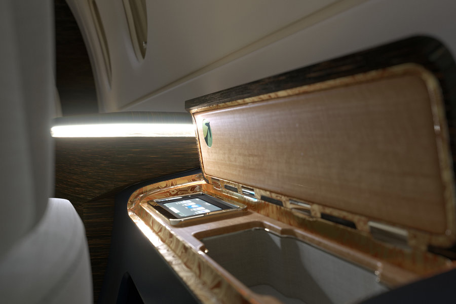 Embraer presenta un nuevo concepto de diseño de interiores para su jet privado Praetor 600.