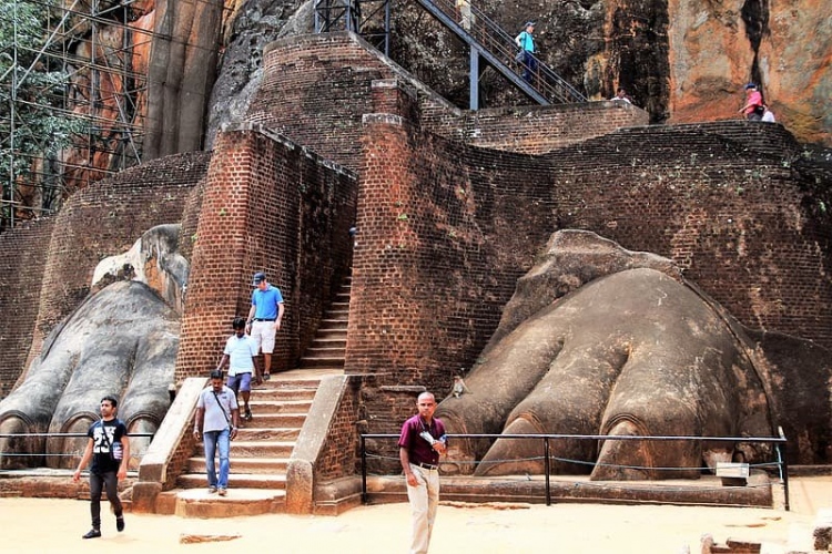 Las ruinas de la Sigiriya en Sri Lanka.