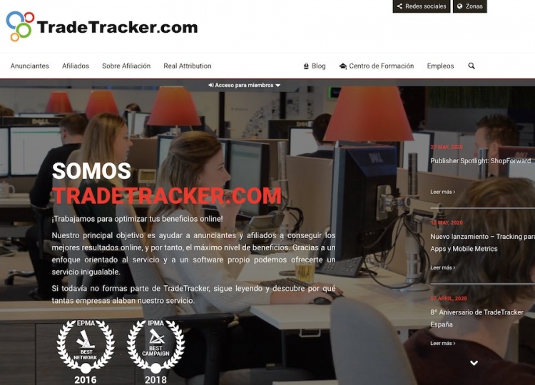 Programa de afiliado Tradetracker