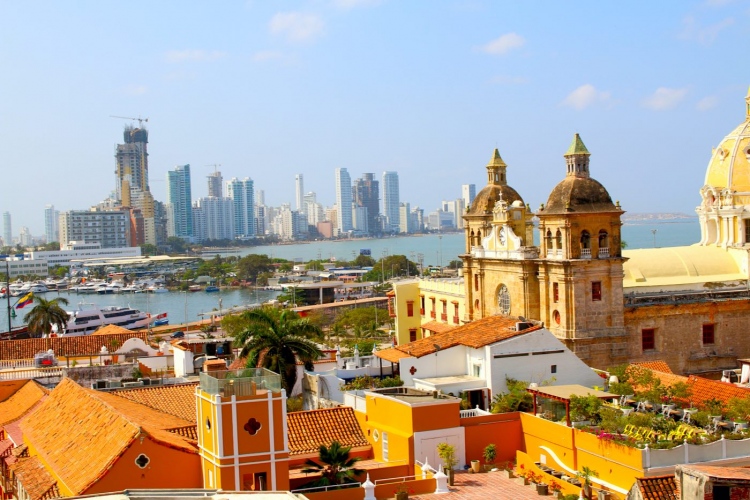 Vista del centro histórico de Cartagena, Colombia