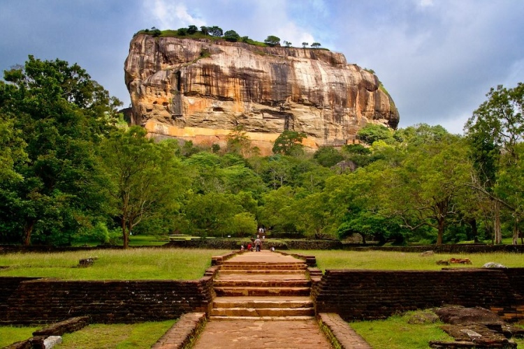 Las ruinas de la Sigiriya en Sri Lanka.