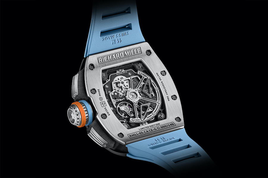 Richard Mille presenta el RM 11-05 Automatic Flyback Chronograph GMT en el nuevo material Cermet gris