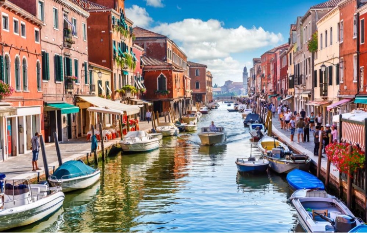 Isla de Murano en Venecia, Italia.
