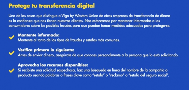 Vigo by Western Union lanza nuevos servicios digitales