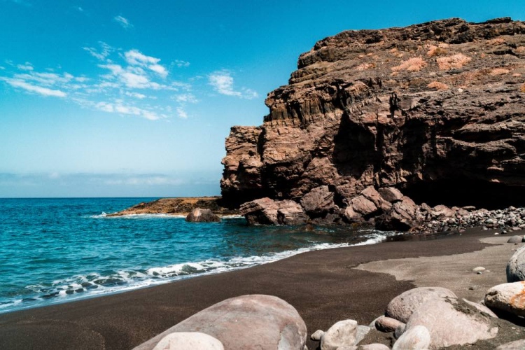 Playa de Guayedra en el Parque Natural Tamadaba (Gran Canaria, Islas Canarias).