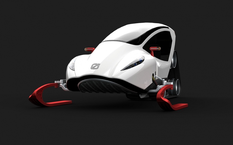 Snow Crawler: Excepcional moto de nieve concepto por Michal Bonikowski