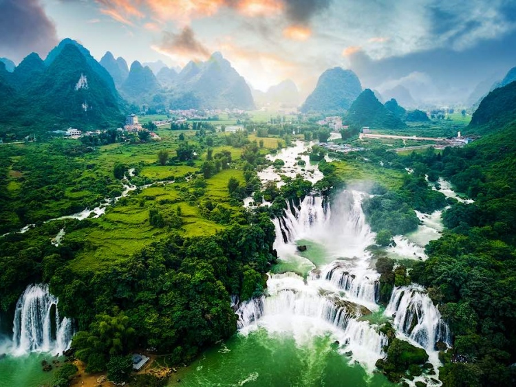cascadas de Ban Gioc en Vietnam.