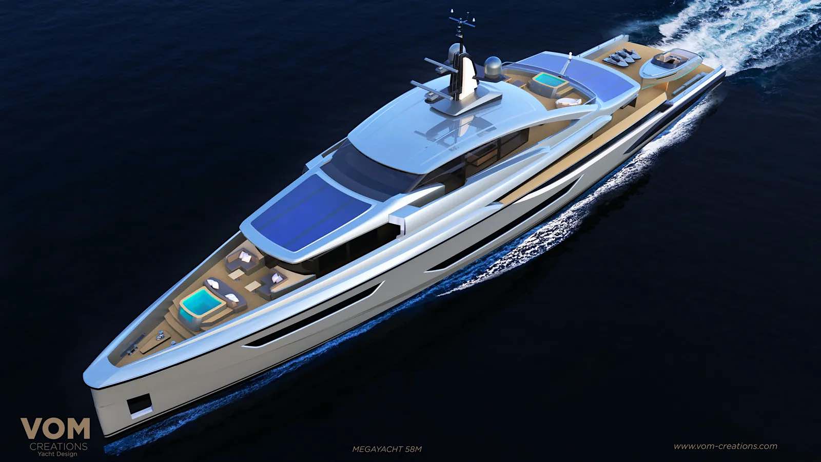 El estudio de diseño Vom Creations ha revelado una embarcación Explorer de 58 metros.