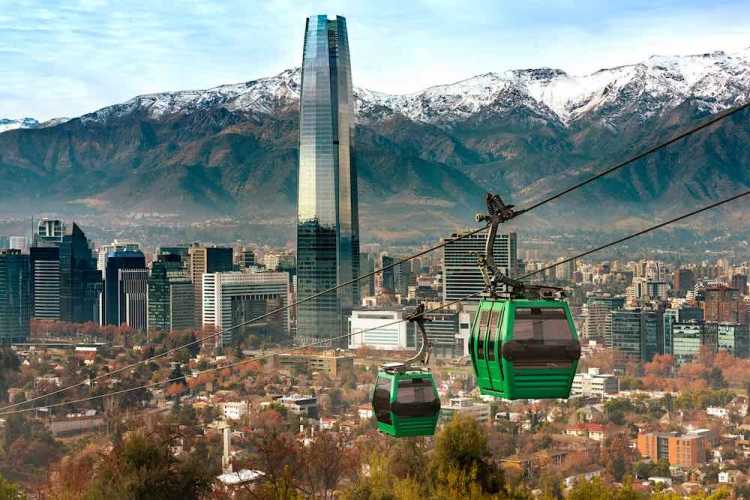 Vista panorámica de Santiago de Chile.