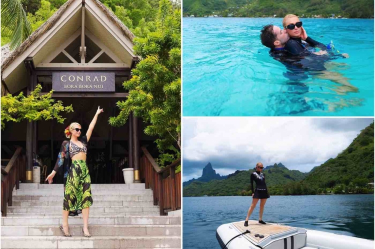 Luna de miel de Paris Hilton en el pintoresco resort Conrad Bora Bora.