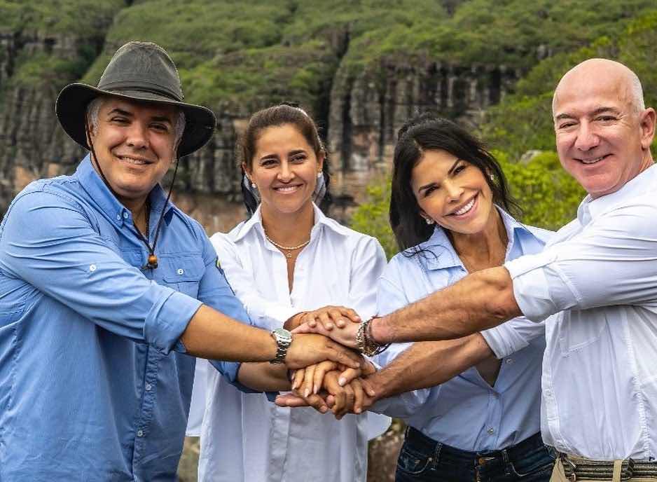 La pareja visitó el Parque Nacional Serranía de Chiribiquete junto al Presidente Iván Duque y la Primera Dama, María Juliana Ruíz.